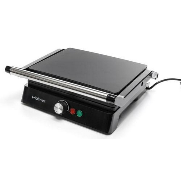 Електрогриль Holmer HCG-221, Black, 2200W, закритий (двосторонній), пластини 26х22см, піддон для жиру, управління механічне - 2