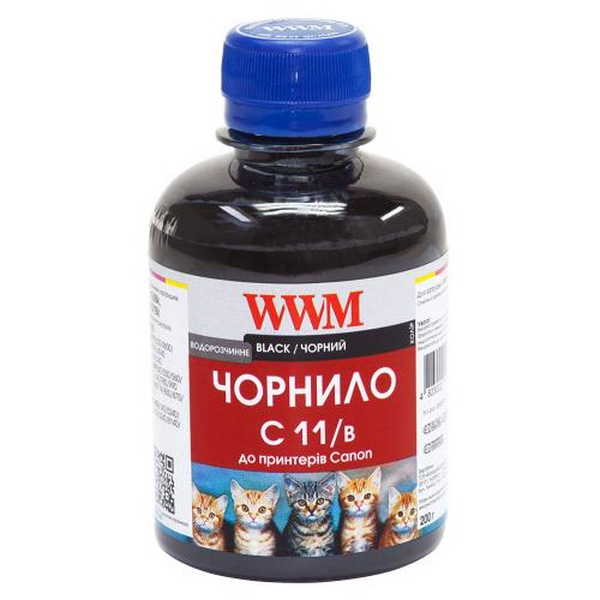 Чорнило WWM Canon CLI-426Bk/521Bk, Black, 200 мл, водорозчинне (C11/B)