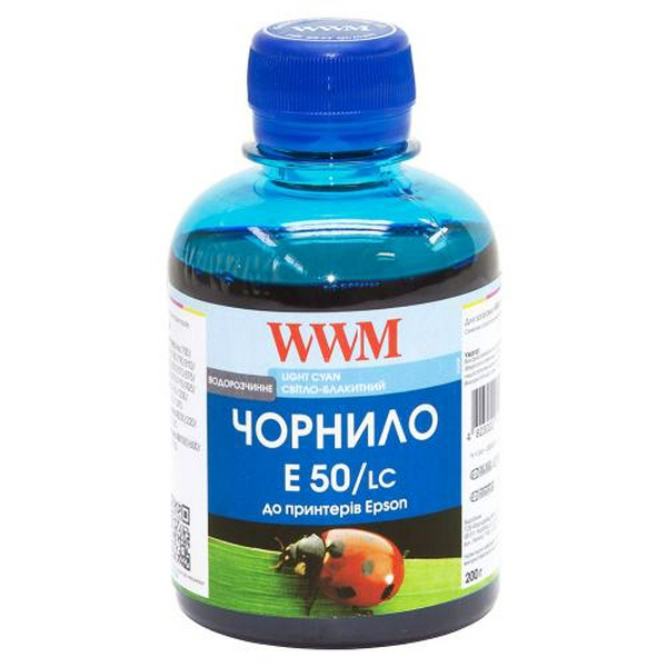 Чорнило WWM Epson Stylus Photo Universal, Light Cyan, 200 мл, водорозчинне (E50/LC)