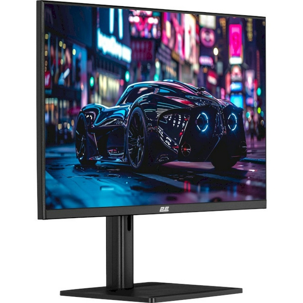 Монітор 27" 2E G2724B, Black, IPS, 2560x1440 (16:9), 1 мс, 180 Гц, 250 кд/м², 1000:1, 2xHDMI/DP, VESA 75x75 мм, FreeSync, зовнішній БЖ (2E-G2724B-01.UA) - 2