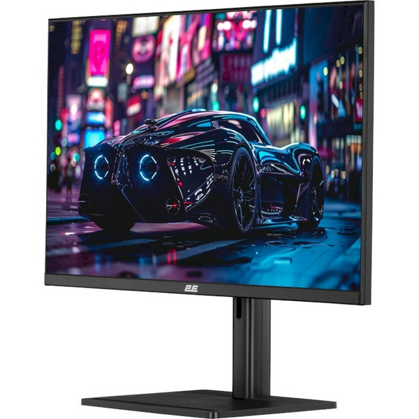 Монітор 27" 2E G2724B, Black, IPS, 2560x1440 (16:9), 1 мс, 180 Гц, 250 кд/м², 1000:1, 2xHDMI/DP, VESA 75x75 мм, FreeSync, зовнішній БЖ (2E-G2724B-01.UA) - 3