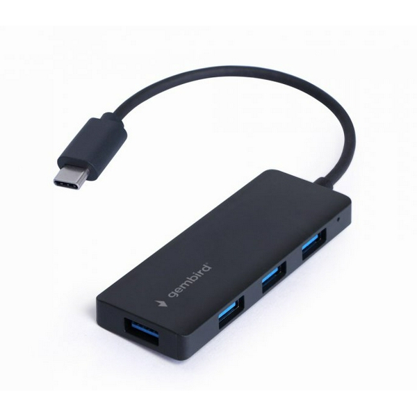 Хаб USB Gembird UHB-CM-U3P4-02, Black, Type-C 3.1 - 4xUSB 3.1, кабель 15 см