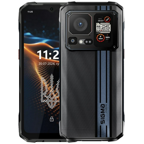 Смартфон Sigma mobile X-treme PQ58 Black, 2 Nano-Sim, 6.58" (1080x2408) IPS FHD+, MediaTek Helio G99, RAM 12Gb, ROM 256Gb, microSD, GPS, Wi-Fi, LTE, 3 Cam (64Mp + 24Mp + 16Mp), Li-Ion 6280mAh, Android 13