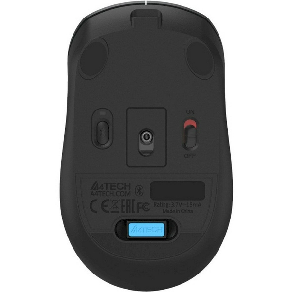 Миша A4Tech Fstyler FB26CS Air2 (Smoky Grey), BT+RF (Combo), Bluetooth / 2.4 GHz / USB, підсвічування, 2000 dpi, кнопки 4 шт., підключення бездротове  - 7