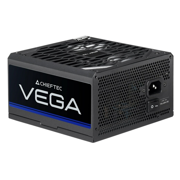 Блок живлення 750 Вт, Chieftec VEGA, Black, 80+ Gold, 135 мм FDB, 3xMolex / 6xSATA / 1x16-pin / 4x6+2-pin / 2x4+4-pin / 1x20+4-pin, захист AFC/OPP/OTP/OVP/SCP/SIP/UVP/OCP, ATX 12V 3.1 (PPG-750-S) - 3