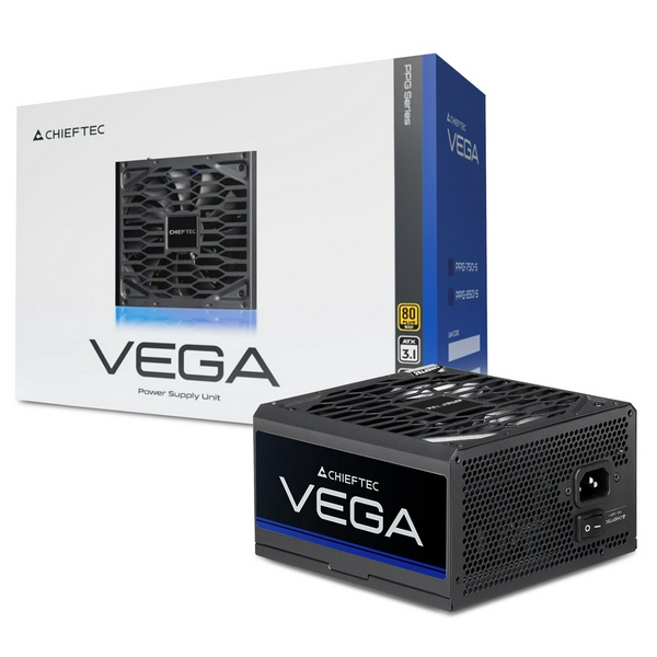 Блок живлення 750 Вт, Chieftec VEGA, Black, 80+ Gold, 135 мм FDB, 3xMolex / 6xSATA / 1x16-pin / 4x6+2-pin / 2x4+4-pin / 1x20+4-pin, захист AFC/OPP/OTP/OVP/SCP/SIP/UVP/OCP, ATX 12V 3.1 (PPG-750-S) - 5