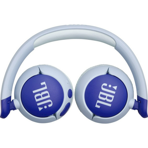 Навушники бездротові JBL JR 320BT, Blue/White, Bluetooth, мікрофон, акумулятор 500 mAh, дитячі (JBLJR320BTBLU) - 4
