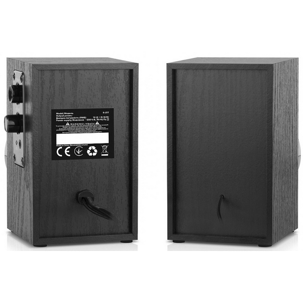 Колонки 2.0 REAL-EL S-217 Black, 2 x 6 Вт, МДФ, живлення від мережі 220V, керування спереду - 7