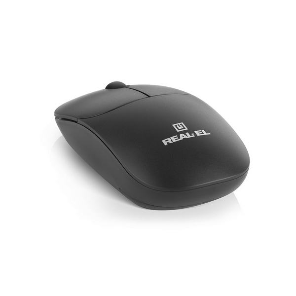 Миша REAL-EL RM-313W Wireless, Black, бездротова, USB, оптична, 1000 dpi, 2 кнопки, 2xAAA - 5