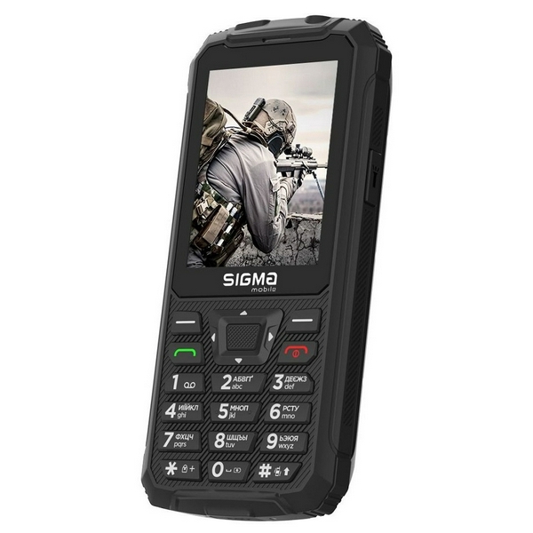 Мобільний телефон Sigma mobile X-treme PR68 Type-C, Black, 2 Mini-SIM, 2.8" (240x320), microSD (max 32Gb), Cam 0,3 Mp, GPS, no Wi-Fi, BT, FM, MP3, Li-Ion 4000mAh - 3