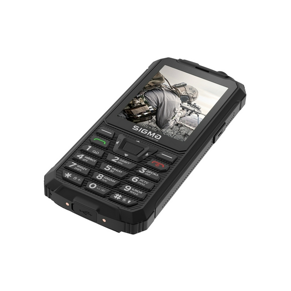 Мобільний телефон Sigma mobile X-treme PR68 Type-C, Black, 2 Mini-SIM, 2.8" (240x320), microSD (max 32Gb), Cam 0,3 Mp, GPS, no Wi-Fi, BT, FM, MP3, Li-Ion 4000mAh - 9