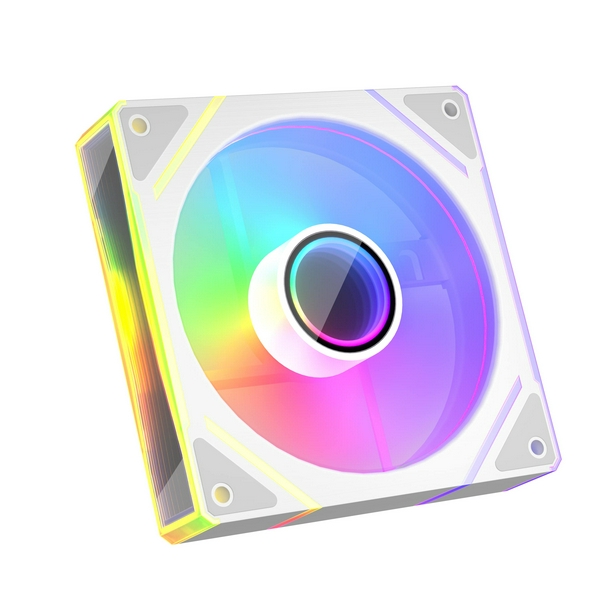 Вентилятор 120 мм, 1stPlayer FC(AP), White, 120х120х25 мм, ARGB підсвічування, до 1800 об/хв, до 32.2 дБ, 4-pin (PWM) / 3-pin (ARGB), гідродинамічний підшипник (FC(AP)-WH) - 2