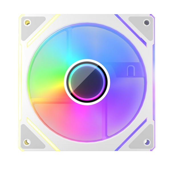 Вентилятор 120 мм, 1stPlayer FC(AP), White, 120х120х25 мм, ARGB підсвічування, до 1800 об/хв, до 32.2 дБ, 4-pin (PWM) / 3-pin (ARGB), гідродинамічний підшипник (FC(AP)-WH) - 4