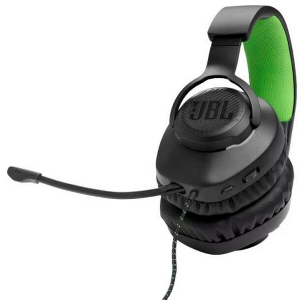 Навушники JBL Quantum 100X Console, Black, 3.5 мм, мікрофон, динаміки 40 мм, технологія "QuantumSOUND Signature", 1.2 м (JBLQ100XBLKGRN) - 7