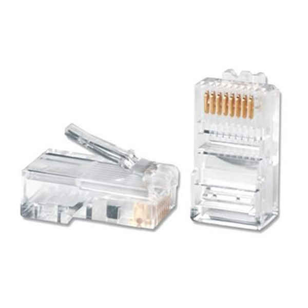 Конектор RJ45, UTP, 100 шт, Cat. 5e, Clear, Atcom (3796)