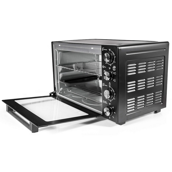 Електродуховка Holmer HEO-248CRL Black, 1700w, 48л, конвекція, внутрішня підсвітка, в комплекті деко з антипригарним покриттям та решітка гриль, індикатор роботи, таймер, 70-250 °C, фіксація відкритого положення дверцят - 5