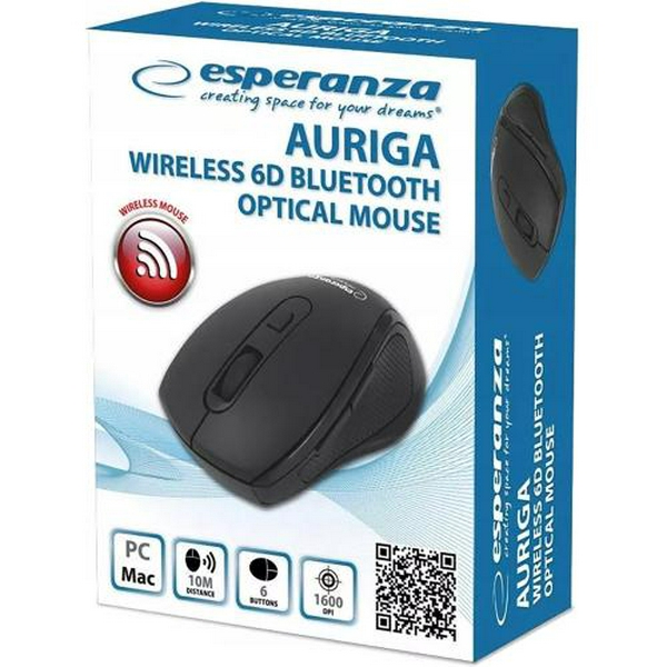 Миша бездротова Esperanza EM128K 6D Auriga, Black, USB, оптична, Bluetooth, 1600 dpi, 6 кнопок - 2