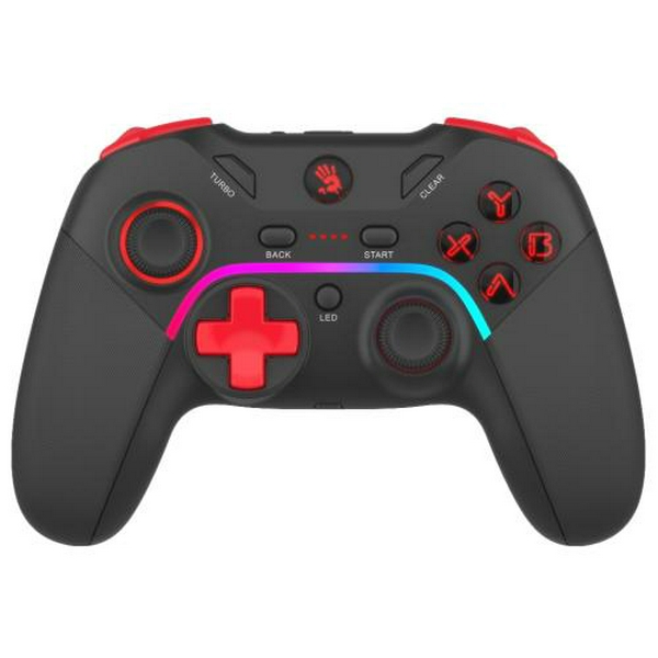 Геймпад Bloody GPW70, Black/Red, бездротовий (USB 2.4GHz), для ПК / PS3 / Switch / Android, подвійна вібрація, 600 mAh