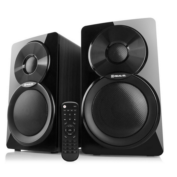 Колонки 2.0 REAL-EL S-405 Black, 2 x 4 Вт, BT, пластиковий корпус - 3