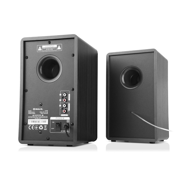 Колонки 2.0 REAL-EL S-405 Black, 2 x 4 Вт, BT, пластиковий корпус - 6