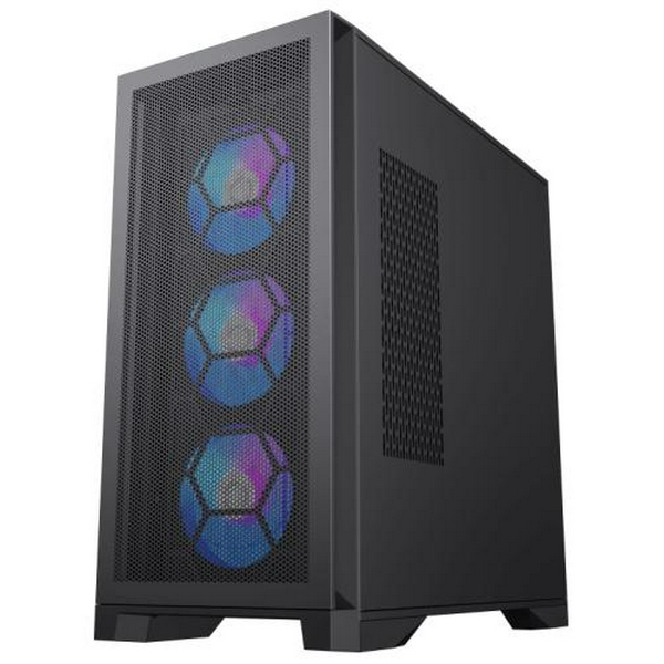 Корпус GameMax Leader Black, без БЖ, Full Tower, ATX / EATX / Mini ITX / Micro ATX, 1xUSB 2.0, 1xUSB 3.0, 1 х USB Type-C, 6 x 120 мм ARGB - 3