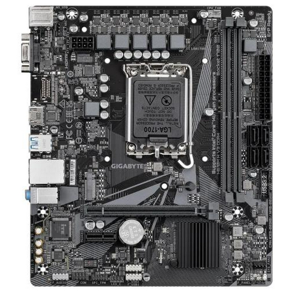 Мат.плата LGA1700, Gigabyte H610M H V3 DDR4, H610, 2xDDR4, Int.Video(CPU), 4xSATA3, 1xM.2, 1xPCI-E 4.0 x16, 1xPCI-E 3.0 x1, ALC997, Realtek GbE, 4xUSB3.2/8xUSB2.0, VGA/HDMI, MicroATX - 2