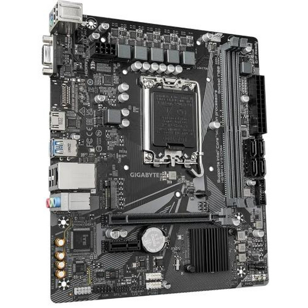 Мат.плата LGA1700, Gigabyte H610M H V3 DDR4, H610, 2xDDR4, Int.Video(CPU), 4xSATA3, 1xM.2, 1xPCI-E 4.0 x16, 1xPCI-E 3.0 x1, ALC997, Realtek GbE, 4xUSB3.2/8xUSB2.0, VGA/HDMI, MicroATX - 3
