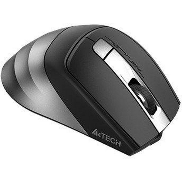 Миша A4Tech Fstyler FB35CS, Smoky Grey, USB, бездротова безшумна, оптична, BT+RF (Combo), 1200/1600/2000/2400 dpi, 125 Hz, 6 кнопок, вбудований Li акумулятор - 3