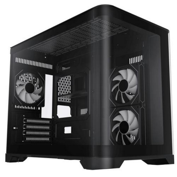Корпус GameMax HYPE-M, Black, без БЖ, Micro Tower, Micro ATX / Mini-ITX, 1xUSB 3.0 / 2xUSB 2.0, макс. CPU - 157 мм / VGA - 400 мм, 3x120 мм ARGB, бічна та передня панель із загартованого скла - 6