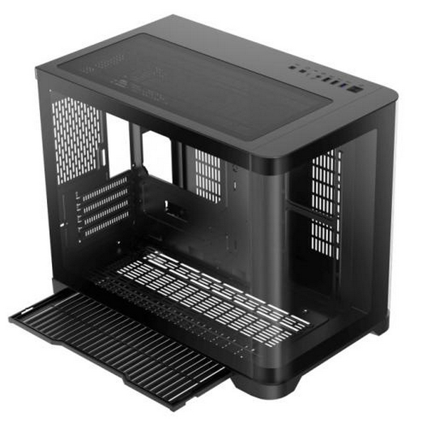 Корпус GameMax HYPE-M, Black, без БЖ, Micro Tower, Micro ATX / Mini-ITX, 1xUSB 3.0 / 2xUSB 2.0, макс. CPU - 157 мм / VGA - 400 мм, 3x120 мм ARGB, бічна та передня панель із загартованого скла - 7