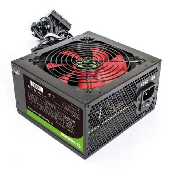 Блок живлення 600 Вт, GameMax GM-600B, Black, Active PFC, 12 см, 1xMolex / 3xSATA / 1x6+2-pin / 1x4+4-pin / 1x20+4-pin, захист OVP / UVP / OCP / OLP / OPP / SCP - 2