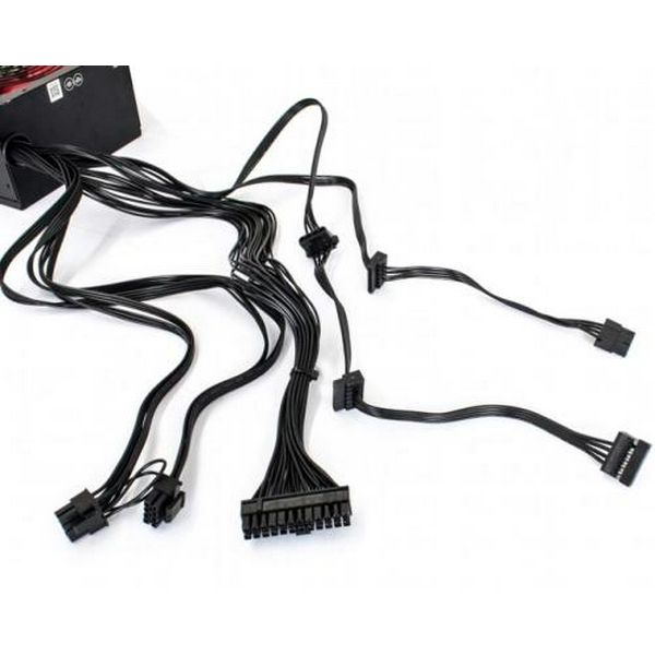 Блок живлення 600 Вт, GameMax GM-600B, Black, Active PFC, 12 см, 1xMolex / 3xSATA / 1x6+2-pin / 1x4+4-pin / 1x20+4-pin, захист OVP / UVP / OCP / OLP / OPP / SCP - 4