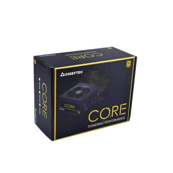 Блок живлення 600 Вт, Chieftec CORE, Black, 80+ Gold, Active PFC, 120 мм, 3xMolex / 6xSATA / 2x6+2-pin / 1x4+4-pin / 1x20+4-pin, захист AFC/OPP/OVP/SCP/SIP/UVP, ATX 12V v2.3 (BBS-600S) - 4