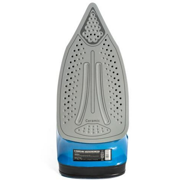 Праска Holmer HIC-2642, Black/Blue, 2600W, кераміка, паровий удар 140 г/хв, постійна подача пари 40 г/хв, ємність для води 420 мл, вертикальне відпарювання - 5