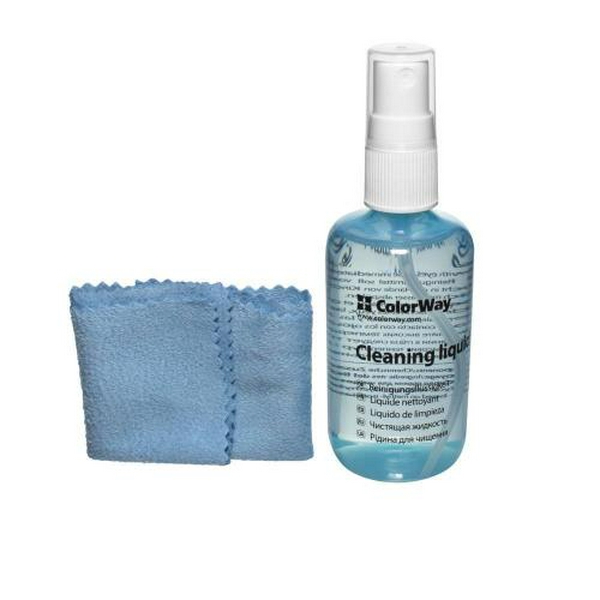 Набір чистячий ColorWay для екранів: рідина 100 мл, мікрофібра 10x15 см (CW-4129) - 2