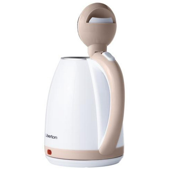 Електрочайник Liberton LEK-6802, White/Beige, 1500W, 1.8л, дисковий, нержавіюча сталь/пластик, індикатор рівня води, захист від перегріву, захист від включення без води - 2