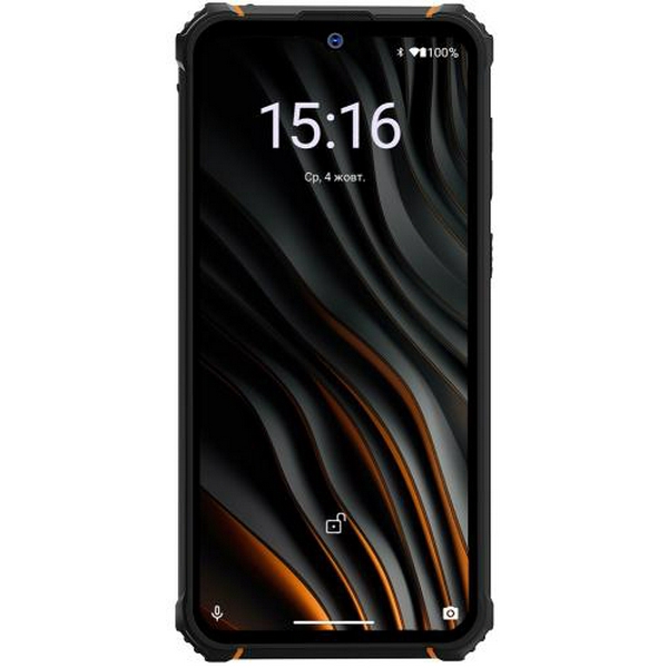 Смартфон Sigma mobile X-treme PQ55 Black/Orange, 2 Nano-Sim, 6.53" (1600x720) IPS HD+, MediaTek Helio P22, RAM 6Gb, ROM 64Gb, microSD, GPS, Wi-Fi, LTE, 4 Cam (20Mp + 8Mp + 0.3Mp + 5Mp), Li-Ion 15000mAh, Android 13