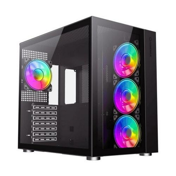 Корпус GameMax Infinity Black, без БЖ, Midi-Tower, ATX / Micro ATX / Mini ITX, 1хUSB 3.0, 399x273x420 мм, 7.5кг