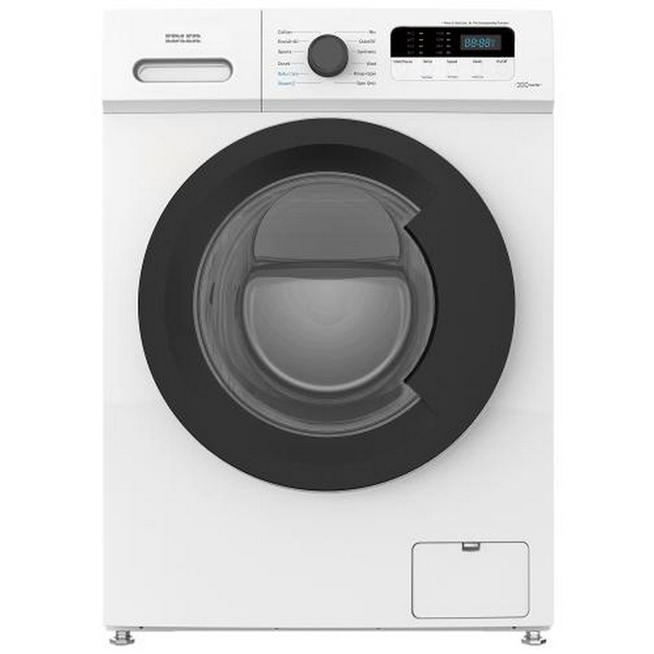 Пральна машина Edler EWF6031, White, 6 кг, фронтальна, 12 програм, 1000 об/хв, чорний люк, пара, інвертор, дисплей, комбіноване керування, швидке прання, відкладений старт, барабан «Snowflake», блокування від дітей, A++, 85x59.5x44см