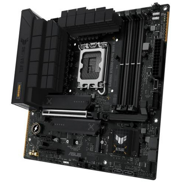 Материнська плата LGA1700, Asus TUF GAMING B760M-PLUS WIFI II, B760, 4xDDR5, Int.Video(CPU), 4xSATA3, 3xM.2, 1xPCI-E 5.0 x16, 1xPCI-E 4.0 x4, 1xPCI-E 3.0 x1, Realtek 7.1, Realtek 2.5Gb, WiFi 6E, Bluetooth 5.3, 6xUSB3.2/7xUSB2.0, HDMI/DP, MicroATX - 3