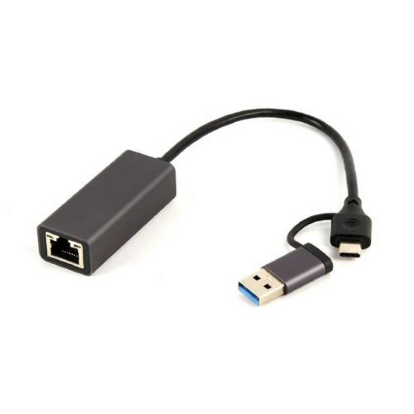 Мережевий адаптер USB 3.1 / Type-C - Ethernet, 10/1000 Мбіт/с, Grey, Cablexpert (A-USB3AC-LAN-01) - 2