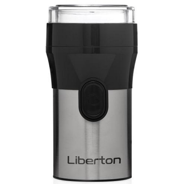 Кавомолка Liberton LCG-2303, Black/Inox, 150W, 70г, імпульсний режим, блокування включення при знятій кришці, корпус нержавіюча сталь+пластик, ніж з нержавіючої сталі