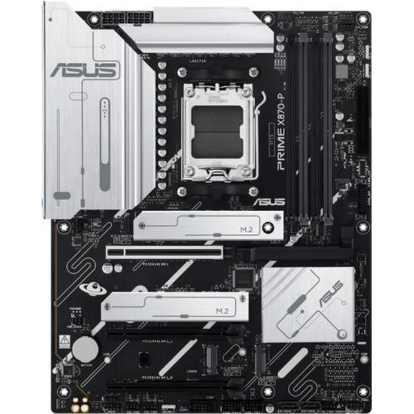 Материнська плата AM5 Asus PRIME X870-P, X870, 4xDDR5, Int.Video (CPU), 2xSATA3, 4xM.2, 1xPCI-E 5.0 x16, 2xPCI-E 4.0 x16, Realtek 7.1, Realtek 2.5Gb, HDMI/Type-C, ATX - 2