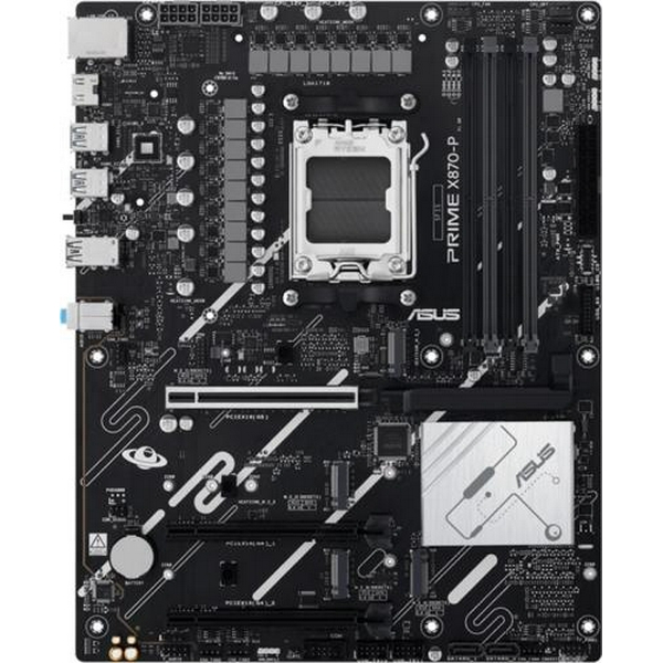 Материнська плата AM5 Asus PRIME X870-P, X870, 4xDDR5, Int.Video (CPU), 2xSATA3, 4xM.2, 1xPCI-E 5.0 x16, 2xPCI-E 4.0 x16, Realtek 7.1, Realtek 2.5Gb, HDMI/Type-C, ATX - 3