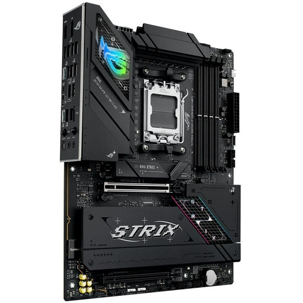 Материнська плата AM5 Asus ROG STRIX B850-F GAMING WIFI, B850, 4xDDR5, Int.Video (CPU), 2xSATA3, 4xM.2, 1xPCI-E 5.0 x16, 1xPCI-E 4.0 x16, ALC4080 + SV3H712, Intel 2.5Gb, WiFi 7, Bluetooth 5.4, 10xUSB 3.2 / 6xUSB 2.0, HDMI/DP, ATX - 3
