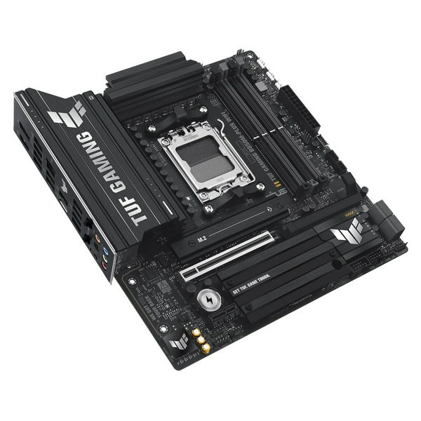 Материнська плата AM5 Asus TUF GAMING B850M-PLUS WIFI, B850, 4xDDR5, Int.Video (CPU), 4xSATA3, 3xM.2, 1xPCI-E 5.0 x16, 1xPCI-E 4.0 x1, ALC1220P, Realtek 2.5Gb, WiFi 6E, Bluetooth 5.3, 10xUSB 3.2 / 6xUSB 2.0, HDMI/DP, MicroATX - 6