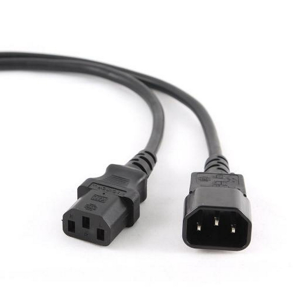 Кабель живлення від мережі PC-189, Black, 3 м, Cablexpert, IEC C14 - IEC C13, 3x1 мм² (PC-189-VDE-3M)