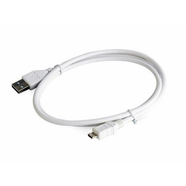 Кабель USB 2.0 AM - microUSB (5P), 0.5 м, White, Cablexpert (CCP-MUSB2-AMBM-W-0.5M)