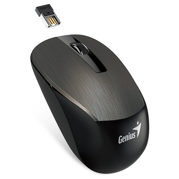 Миша бездротова Genius NX-7015, Chocolate, USB 2.4 GHz, оптична (сенсор BlueEye), 1200 dpi, 3 кнопки, 1xAA - 2
