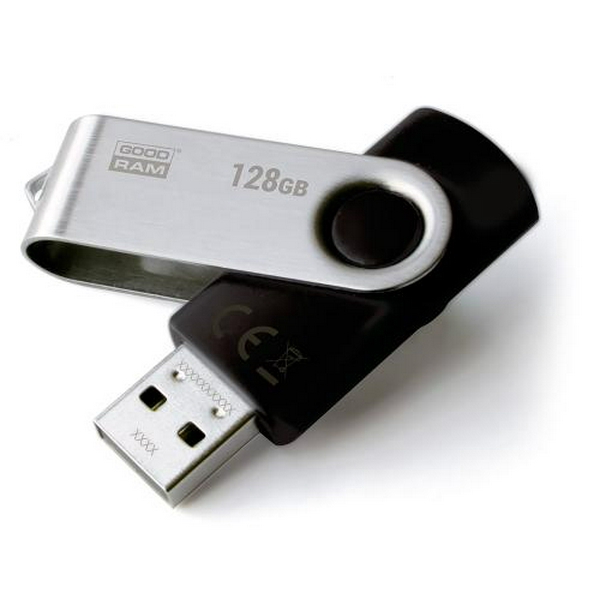 Флеш накопичувач USB 128Gb Goodram UTS3, Black, USB 3.2 Gen 1, до 60/20 МБ/с (UTS3-1280K0R11)